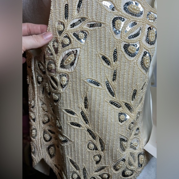 NWT Vintage Liz Claiborne 100% Silk Beaded Vest Glam Formal M - Picture 7 of 13